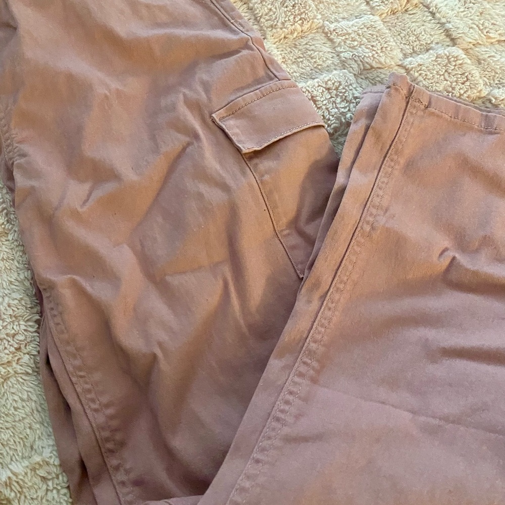 Celebrity Pink Mauve Cargo Pants Casual Style
